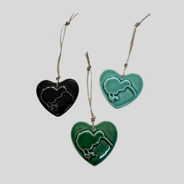 Kiwi Ceramic Heart