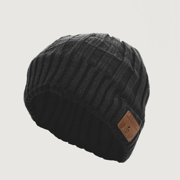 Black Headphone Beanie