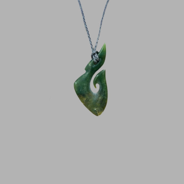 Te Wahi Pounamu Angular Hei Matau (Hook) 59mm