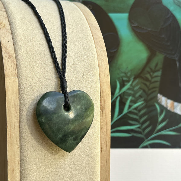 Small Pounamu Heart Pendants