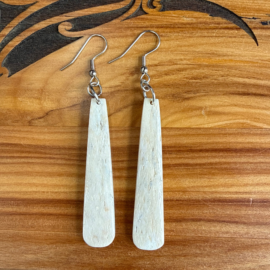 Tupou Whale Bone Roimata Earrings 57mm