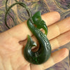 Te Wahi Pounamu Koru Manaia Pendant