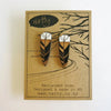 Huia Feather Rimu Stud Earrings by Natty