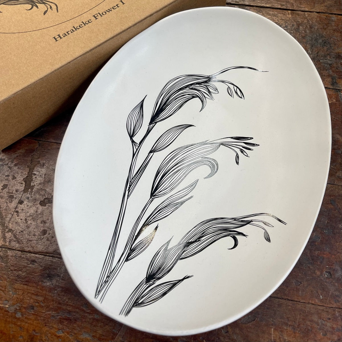 Jo Luping Large Porcelain Black & White Dish