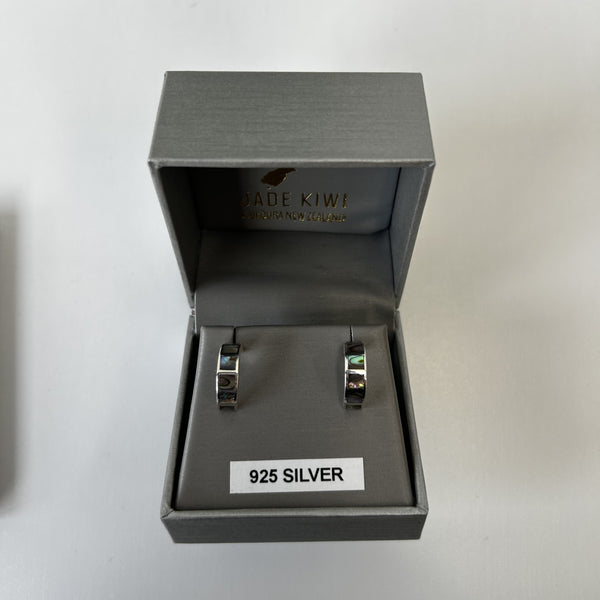 Paua and Shell Sterling Silver Earrings