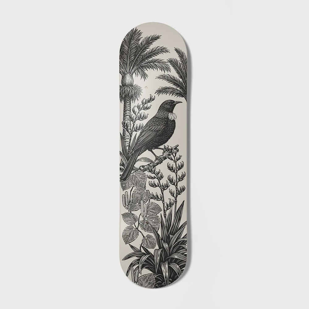 Tui Under the Nikau Skateboard Deck