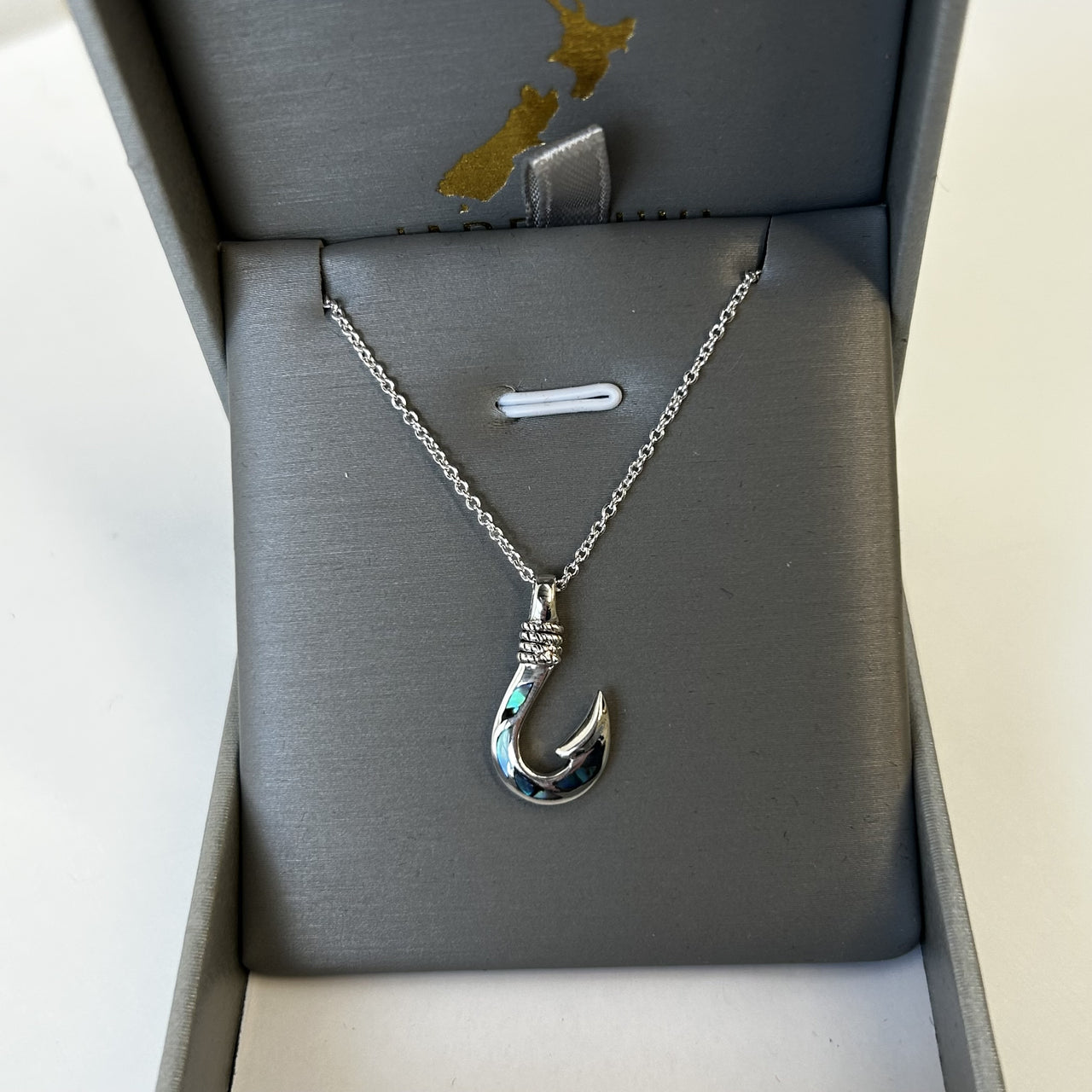 S/S & Paua or MoP 20mm Necklace Hook
