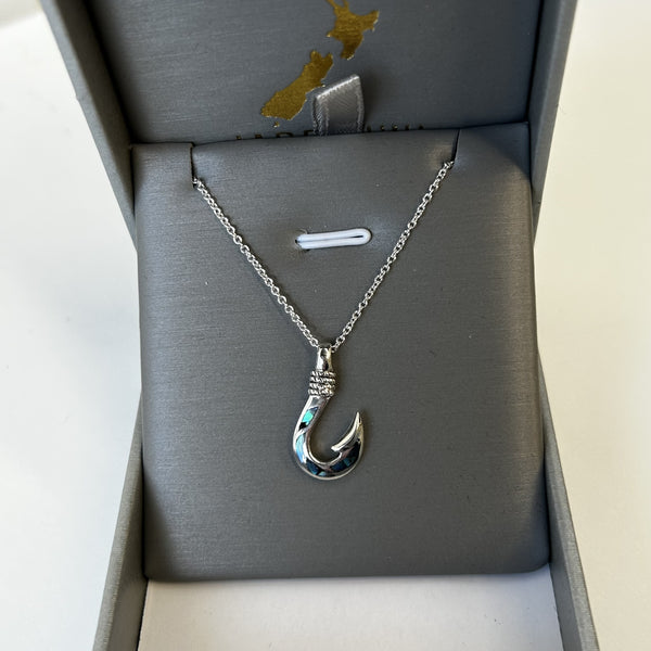 S/S & Paua or MoP 20mm Necklace Hook