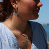 Maunga-nui Breastplate Silver Earrings