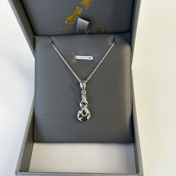 S/S & Paua Twist Necklace