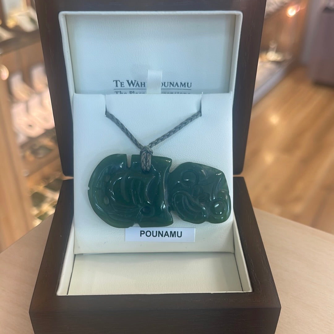 Te Wahi Pounamu Hei Tiki Pendant