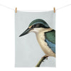 jade kiwi kaikoura cotton tea towel native kingfisher bird