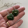 Greenstone Heart Earrings